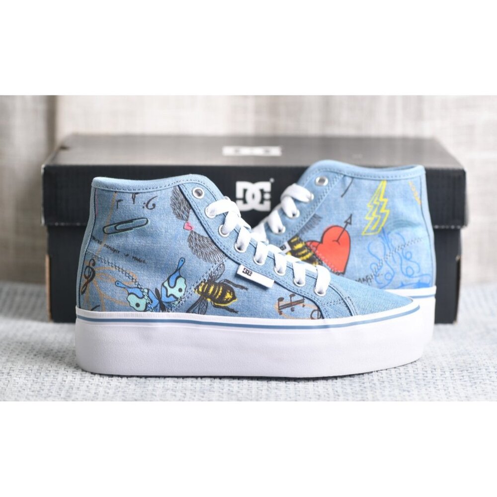 New! Size: 5.5 Women | Dolce & Gabbana Manual Hi Platform | Denim Color - Picture 6 of 15